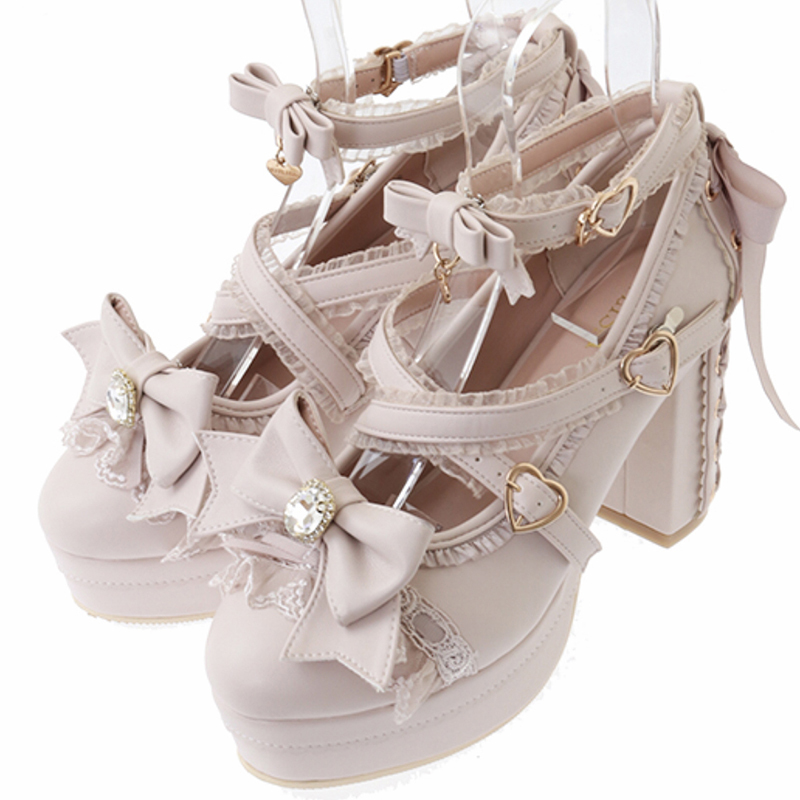 Liz New Model G1000+ Daily Production High-Heeled Platform Heart-Shaped Lolita Shoes Subculture Liz New Model G1000+ Daily Production High-Heeled Platform Heart-Shaped Lolita Shoes Subculture