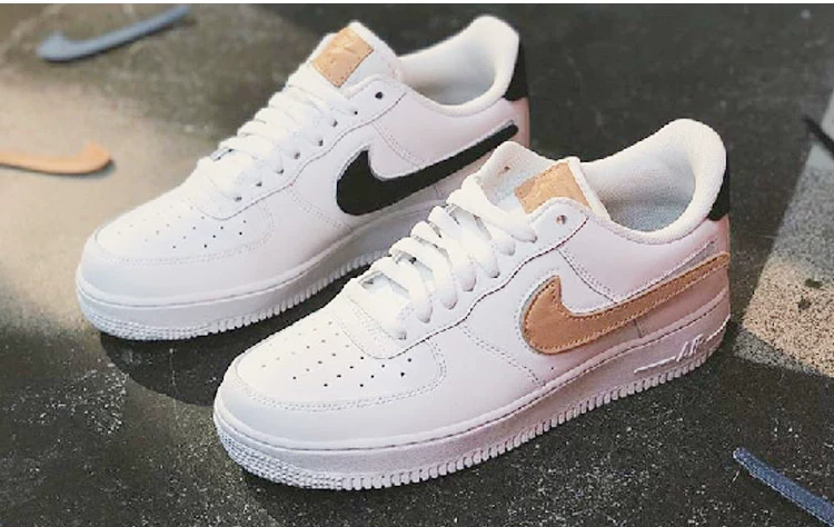 NIKE Air Force 1 AF1 tất cả ba màu trắng thay đổi móc màu trắng Giày thông thường số 1 Air Force CT2253 - Dép / giày thường giày the thao