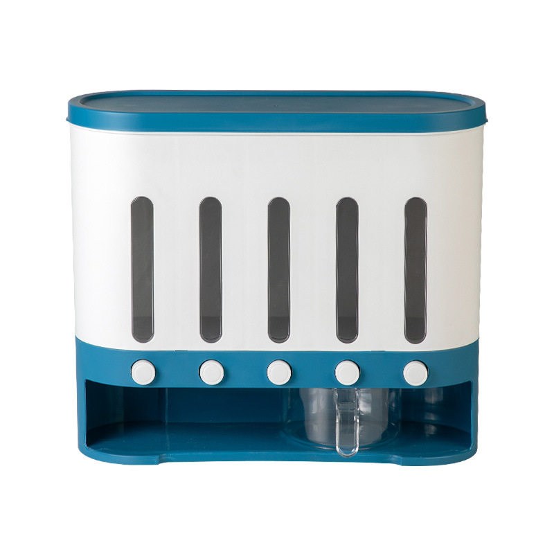 Wall-mounted grain rice bucket separated household insect-proof moisture-proof sealed grain rice storage grain storage tank