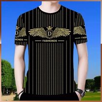 Summer Mens 3D Printed Short Sleeve Thin Large Size T-Shirt Casual Loose Mens T-Shirt New Trendy Mens Top