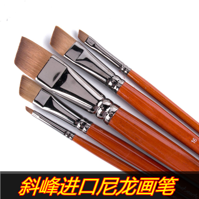 Mont Mater Diagonal Frontal Nylon Paintbrush Oil Paintbrush Acrylic Pen Watercolor Pen Brush Wall Plotter Brush brush