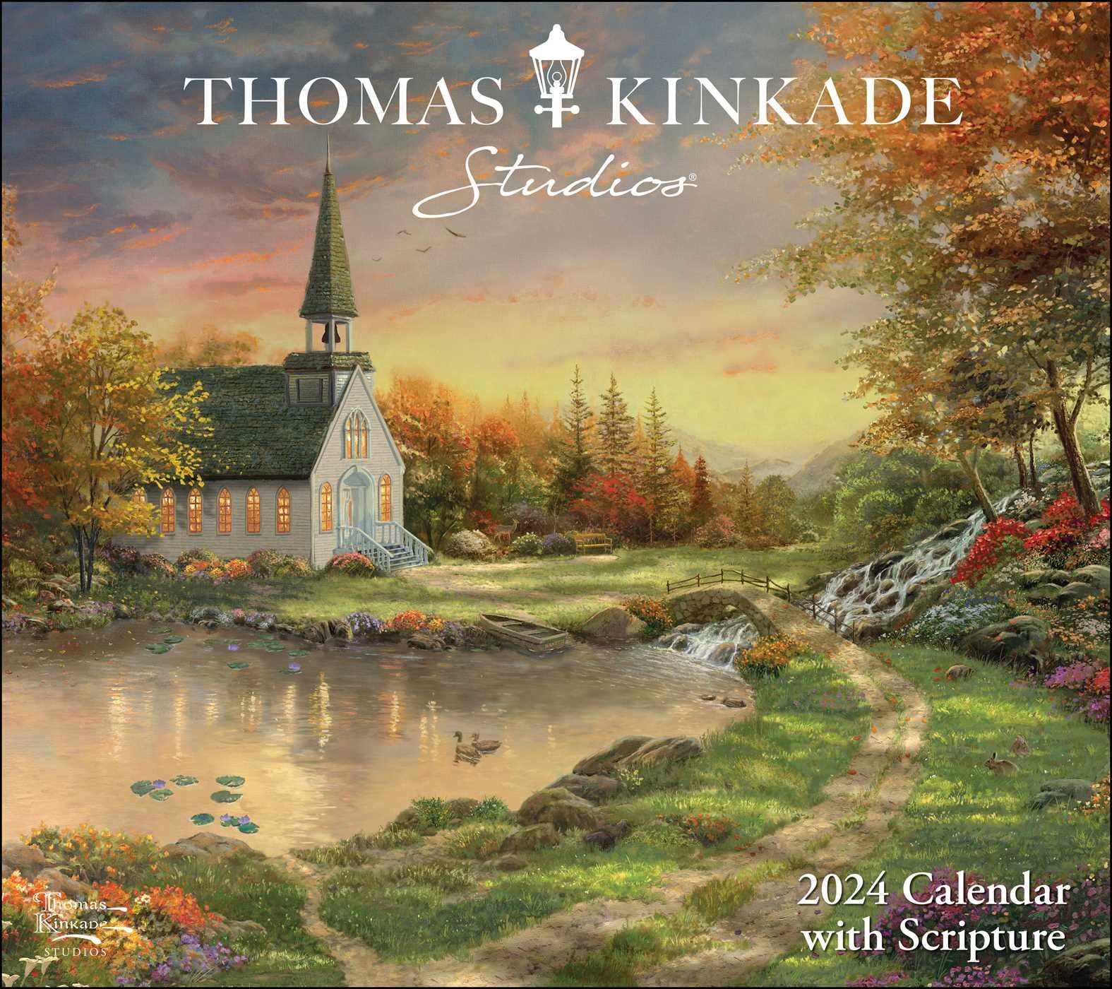 (USA) 2024 Thomas Kinkade Studios oil painting style hanging calendar-Taobao