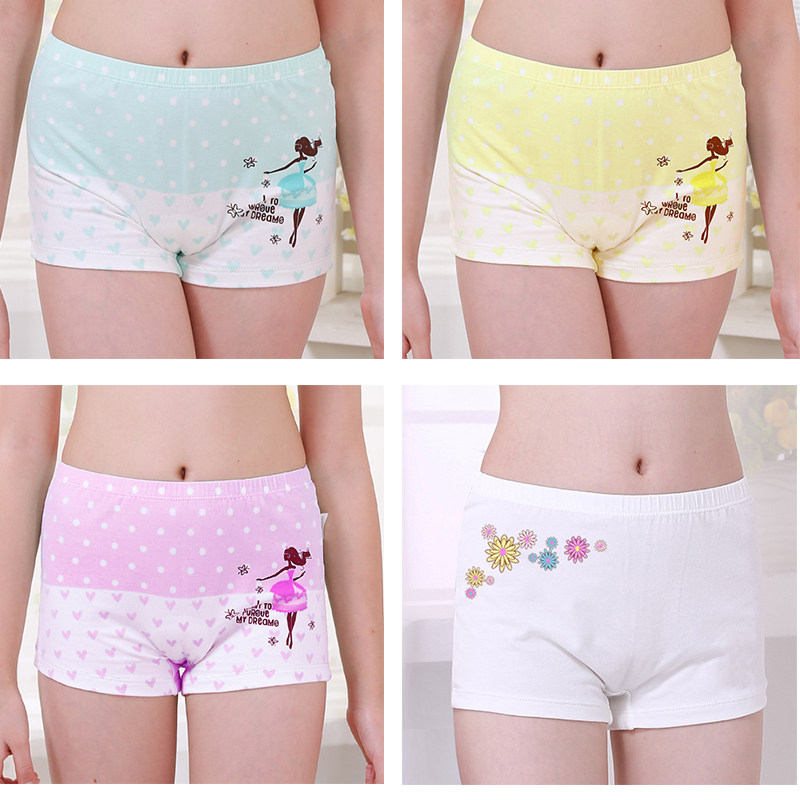 Little girl 11 middle school children 12 student underwear boxer 9-13 year old girl 8-15 cotton underwear boxer pants