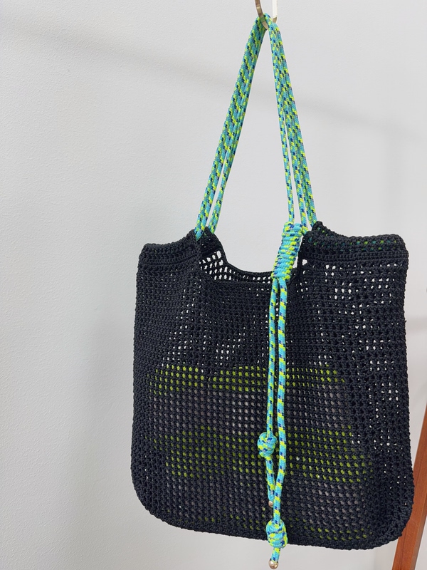 Hehe Recommends the Drawstring Mesh Bag Material Kit, Kid Round Yarn, Diagram, Video Tutorial, Not a Finished Product