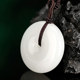 Colorful Yunnan natural Hetian jade white jade safety buckle soft jade pendant jade pendant gift for girlfriend