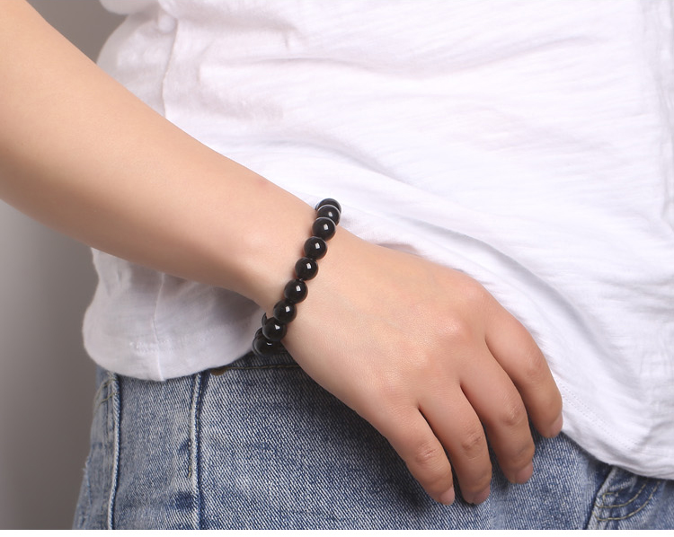 Vòng đeo tay Medallion Vòng đeo tay nam Vòng tay nam Hạt may mắn Cặp đôi nam nữ Agate Trang sức pha lê vòng tay gỗ trầm hương