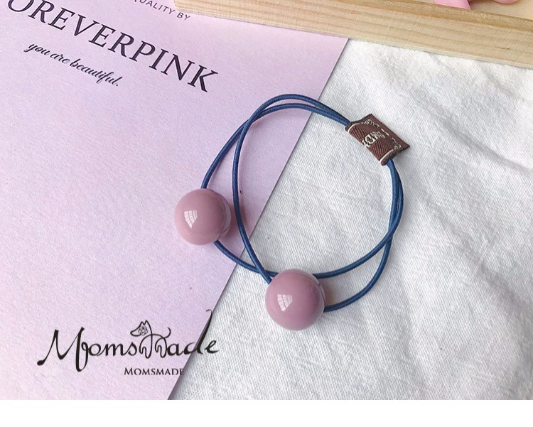 MOMSMADE trẻ em phụ kiện tóc mũ kẹo màu acrylic bóng đôi cao su ban nhạc trẻ em dây tóc cô gái đầu dây kẹp càng cua hàn quốc