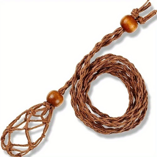 Плетеное ожерелье, подвеска, плетеная природная руда ручной работы