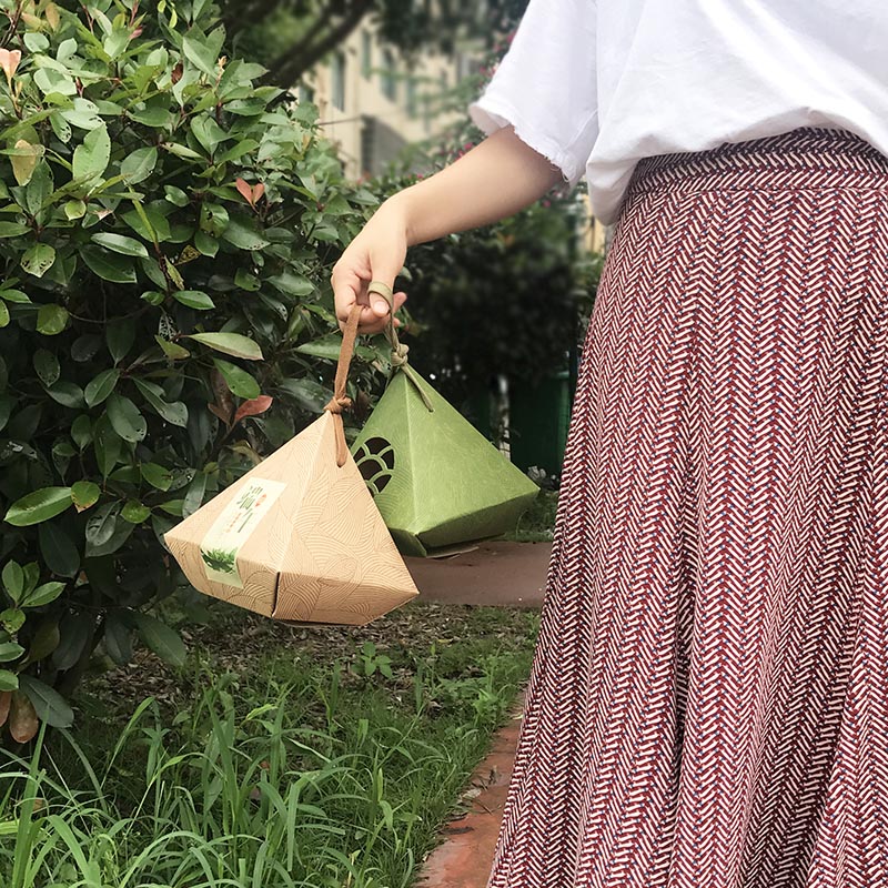 Packing Bag Rhomboid Abnormal End of Meridian Glutinous Rice Zongzi Gift Box Handbag Tea Miscellaneous Grain Dry Goods Universal Paper Box Spot
