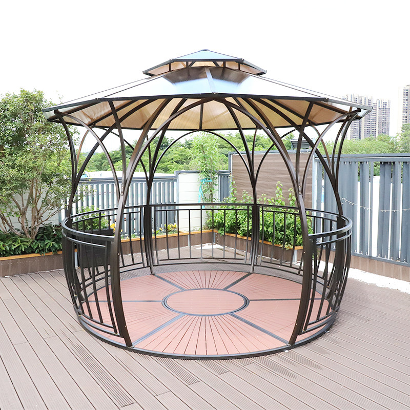 Outdoor gazebo courtyard iron tent leisure pavilion garden courtyard shade awning homestay leisure farm modern