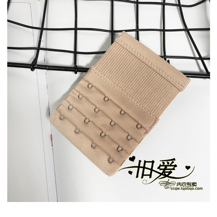 Đồ lót khóa dài áo ngực mở rộng khóa bằng thép không gỉ khóa cộng với khóa đàn hồi đàn hồi bốn hàng và ba cột miếng nới áo ngực bản 5 móc