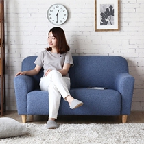 Nordic minimalist modern cotton linen fabric sofa small family type double day style living room Economy type rental small sofa