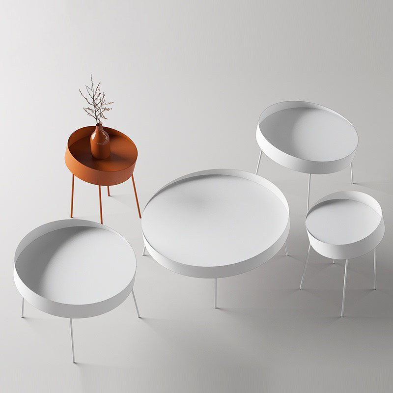 Nordic ins creative small tea table round balcony edge a few iron art minimalist living-room sofa corner a few side table designer