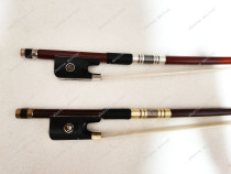 High-grade Brazilian Wood eyes Ebony round pole playing bow Mongolian horsetail cellist 4 3 2 1