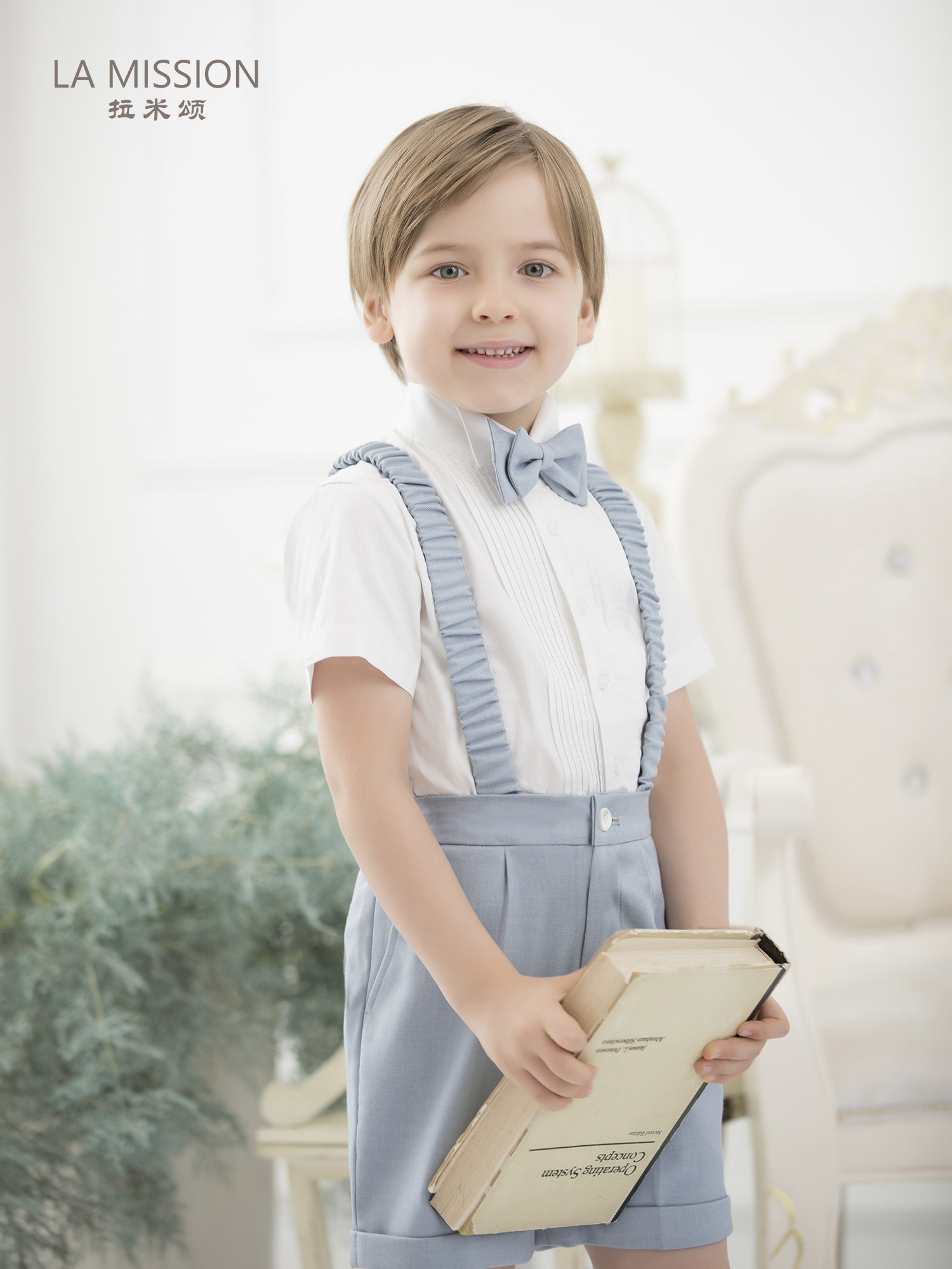 Lamison's new French baby bag shorts boy gentleman suit birthday party dress performance host clothes