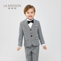 Ramisong Black & White Thousand Birds Gboys Suit Flowers Childrens Gown Wedding Ceremony Gown Performance Walk Show Children Suits