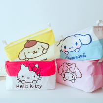 Cartoon small white dog large home storage basket fabric waterproof foldable toy sundries storage basket
