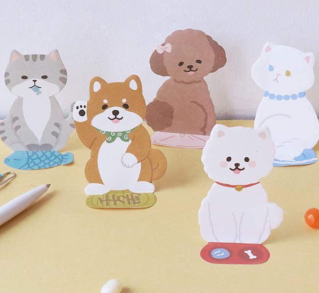 Express your heart Send people Japan Shiba Inu N times paste Wang Xingren cartoon sticky note Ghostwriting card sticky note