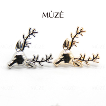 Antler brooch imitation light button * Exquisite alloy pin·Light luxury Nordic style