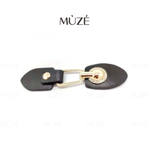 Leather curtain buckle Windbreaker metal buckle Coat button woolen leather buckle Mens coat sweater buckle metal belt