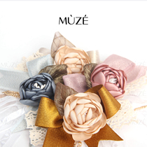 Window Curtain Fabric Art Flowers Butterfly Knots Breast Needles Fields Garden Korean Ensemble Cute Adolescent Girls Holding Pillows DIY accessories lace lace