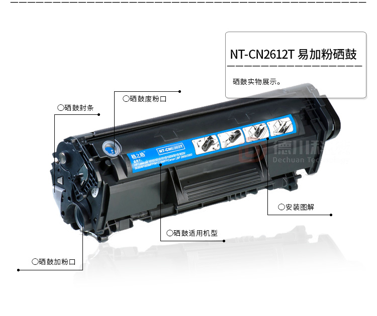 Hộp mực 12a cho HP 1020 12A q2612A 1018 Canon LBP2900 + l11121 - Hộp mực