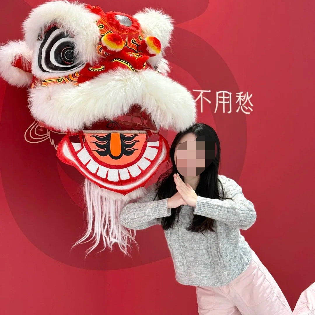青城飞鸿特大号醒狮狮头 广东产装饰用狮头 定制大五号狮头