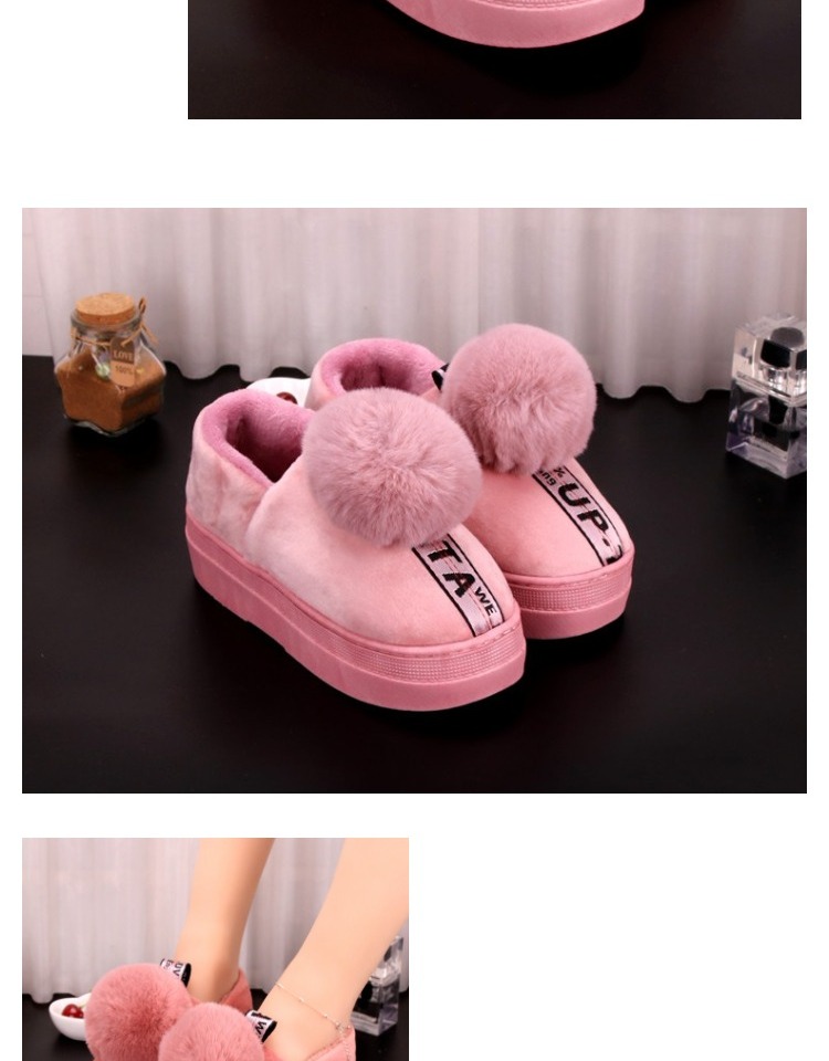 Giày cotton mùa đông cho nữ với phiên bản tiếng Hàn dép hm nữ chính hãng
