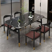 120*80 Table Blackstone+4 ручка с бычьего углового кресла