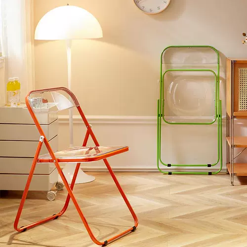 Прозрачный складной стул, акриловый обеденный стул, интернет-знаменитости, магазин чая с молоком, кресло для отдыха, фотостул для магазина одежды, табурет для макияжа