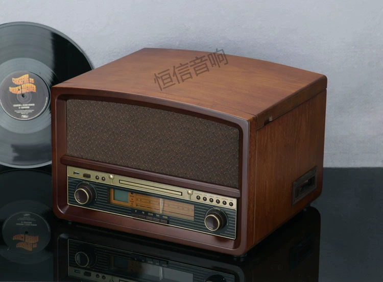 Hengxin máy ghi âm vinyl mới LP máy ghi âm LP vinyl máy ghi âm retro máy CD radio âm thanh Bluetooth - Máy hát
