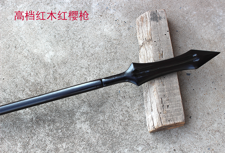 Martial Arts Supplies Red Wood Red Cherry Gun Full Wooden Solid Wood Spec Can Book Film And TV Show Props Ancient Soldier Wood