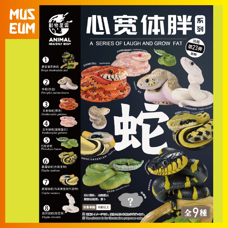 Animal Nebula Heart-Shaped Wide Body Fat 23 Snake Balun Snake Black-Browed Bonnet Snake Bull Snake Corn Snake Python Simulation Model Toy