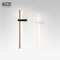 2021 new long wall lamp bedroom bedside lamp modern simple living room background Net red creative balcony staircase lamp