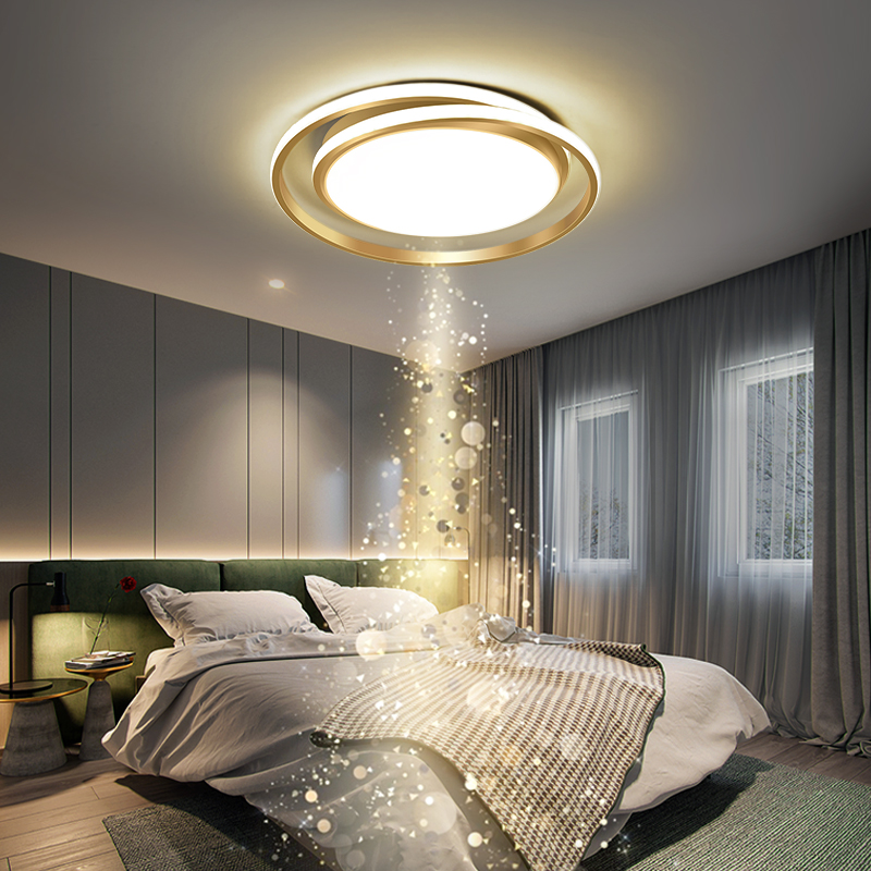 Master bedroom lights LED ceiling lights Simple modern room warm romantic living room creative round light luxury lamps