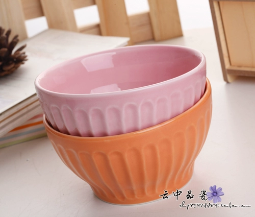 Jingdezhen xuất khẩu bộ đồ ăn gốm sứ lò nướng lò vi sóng nướng kẹo màu ngoại thương gốm sứ bát nướng đầy đủ - Đồ ăn tối