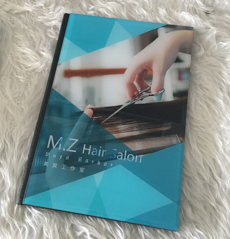 Hair salon price list High-grade hair salon price list custom hair salon price list 12-inch crystal book design custom