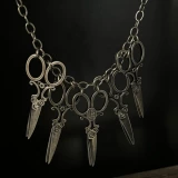 Ножницы, трендовое ожерелье, ретро брендовая цепочка до ключиц подходит для мужчин и женщин, европейский стиль, изысканный стиль