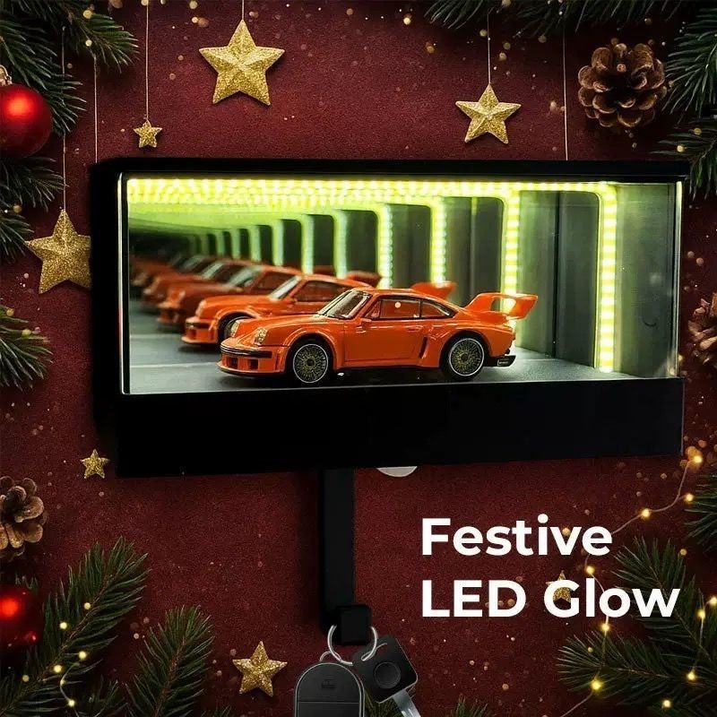Infinite Garage Key Holder Car Model Display Box Mirror Light Hook Depth Mirror Garage Key Rack