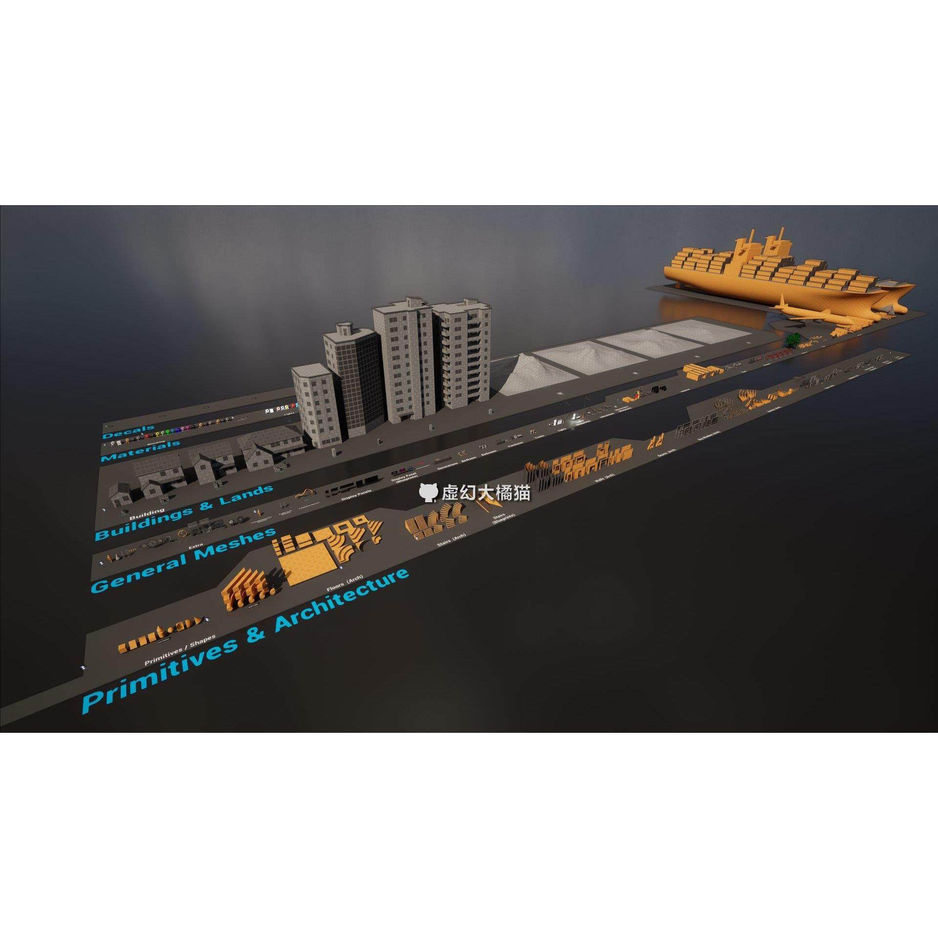 Steam游戏推荐之UE4虚幻5 Blockout Starter Pack白盒场景搭建_steam游戏_淘宝游戏网