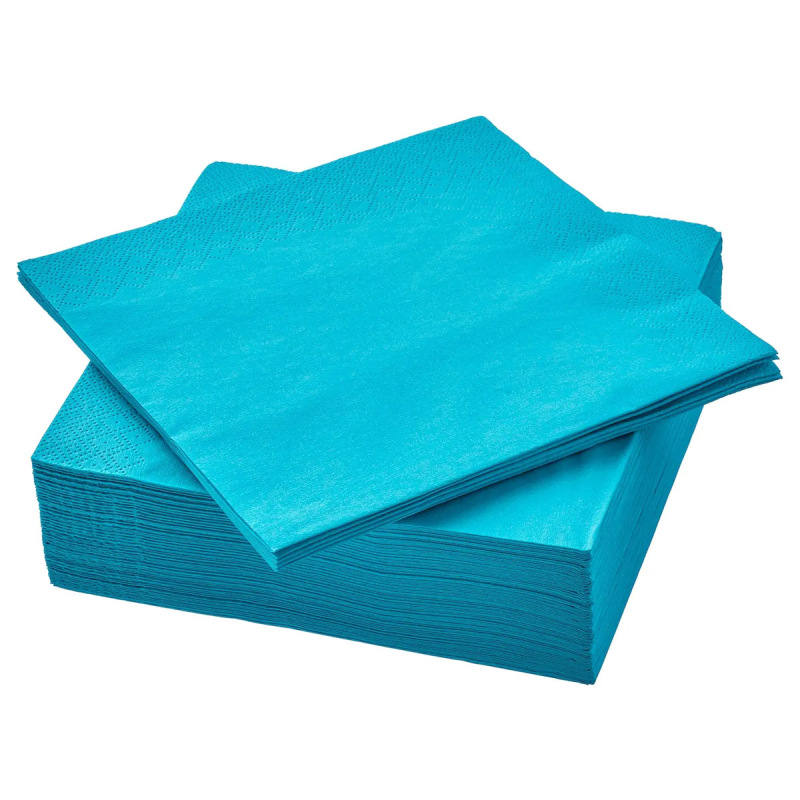 Creative Napkins with Personalized Color Patterns and Decorations, Three-Layer Absorbent, Soft, Thick, and Flexible, Ikea