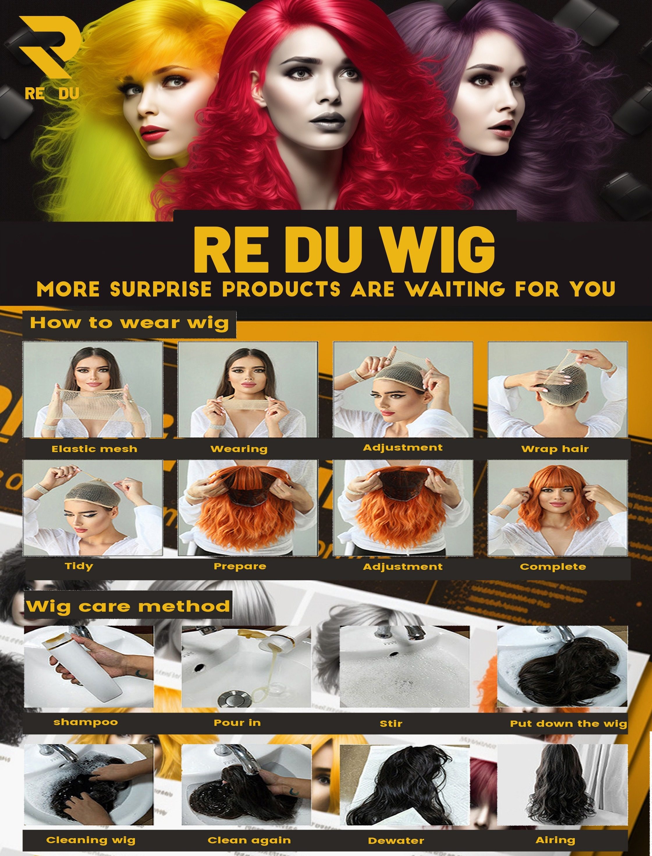 Shop Fashan High temperature silk mechanism wig Glue Free human hair