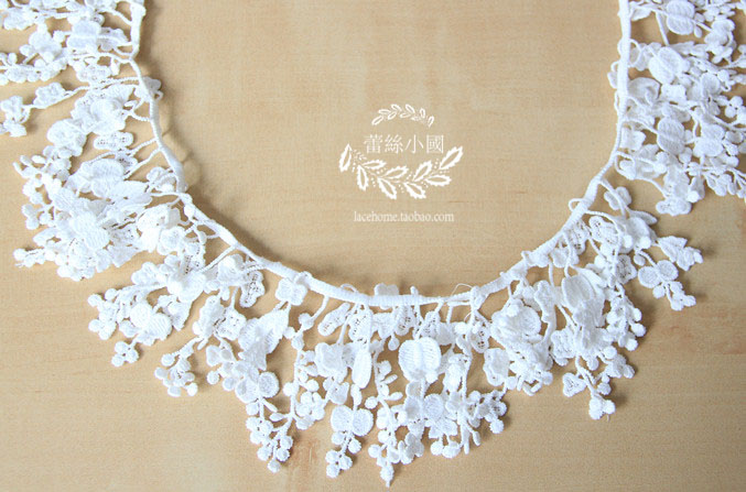 D9G6 handmade DIY clothing accessories lace embroidery Super high quality foreign trade milk silk lace Tassel width 6cm special offer