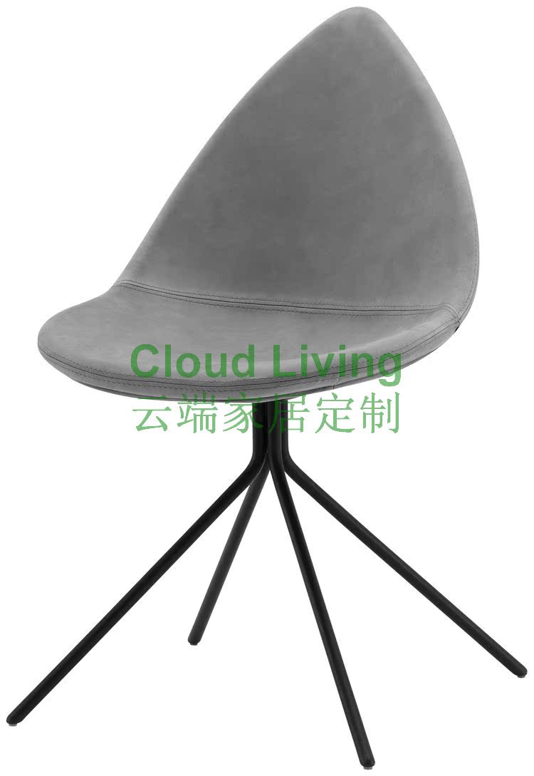 Ghế ăn cổ điển Bắc Âu Sáng tạo cá tính Lá ghế sắc nét góc máy tính Màu sắc giả da đồ nội thất tùy chỉnh - Đồ nội thất thiết kế ghế