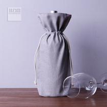 White wine red wine bag high-end single simple gray flash silver reception banquet blind tasting bag wine bottle set gift bag custom-made
