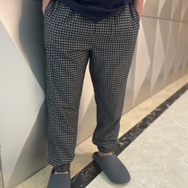 Warm pants mens autumn pants plus velvet padded underwear winter pants double casual home pants can be worn with pockets