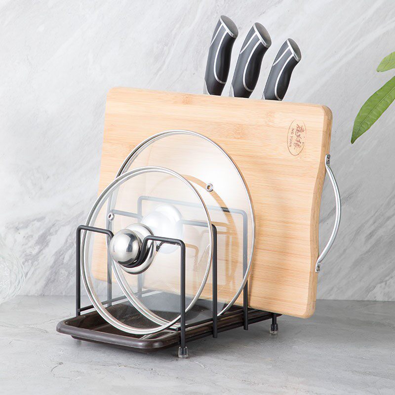 Multifunctional pot cover rack Lai board storage rack multi-layer chopping board rack chopping board storage kitchen rack put knife rack