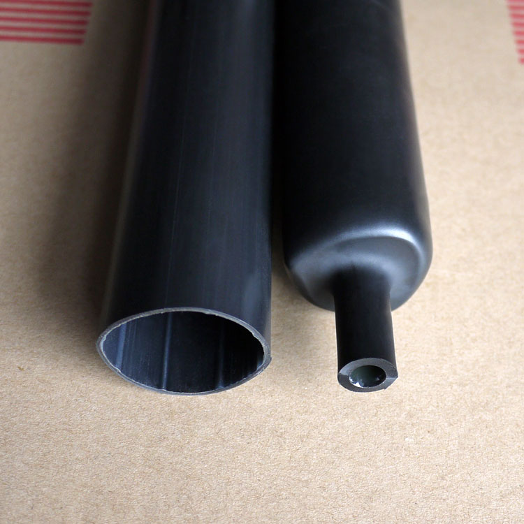 Phi 1 1 5 m m black double wall pipe with glue thick wall heat-shrink pipe 3 times shrinkage 3: 1 shrink middle wall pipe