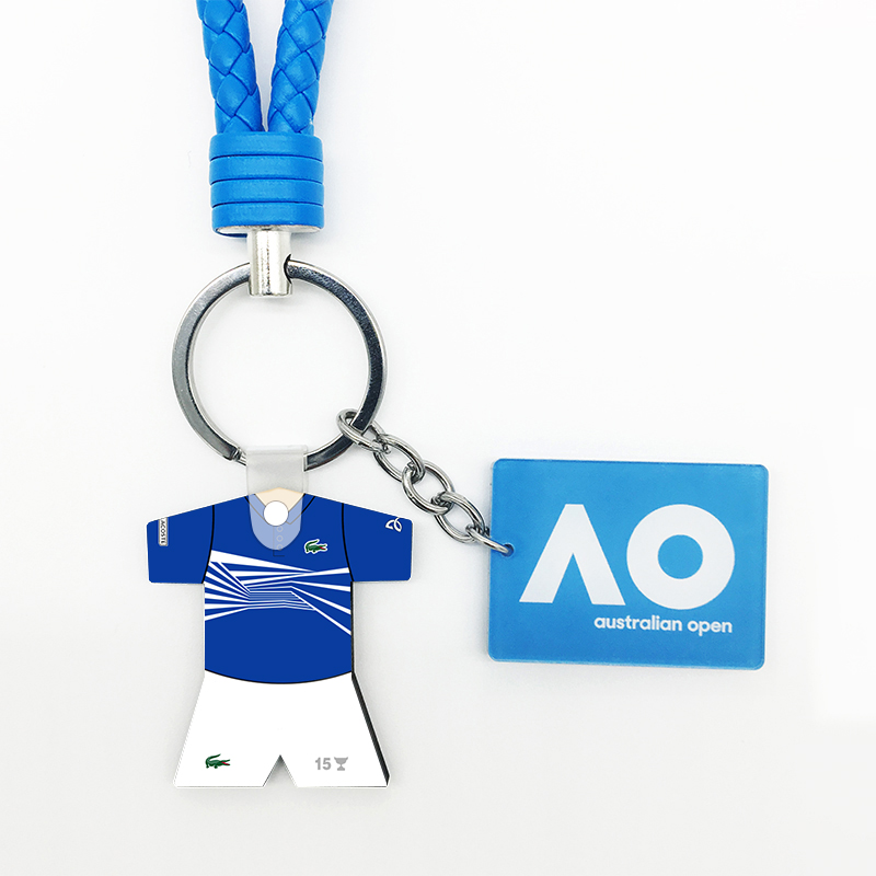 Djokovic 2019 Australian Open shirt same tennis keychain chain lanyard decorated Novak Djokovic