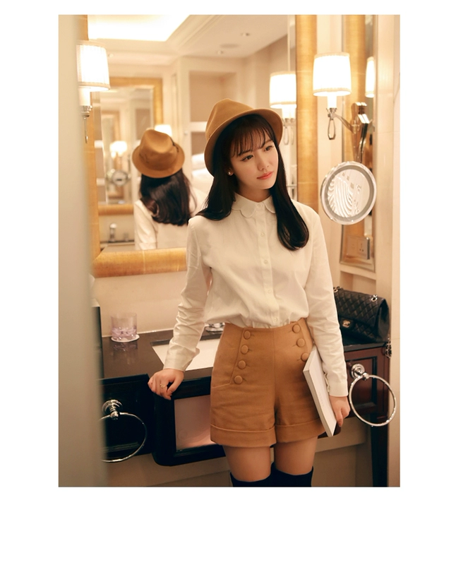 Ins siêu lửa gió đại học hai ngực còng mỏng giảm béo quần short hoang dã phụ nữ quần đùi thể thao nữ